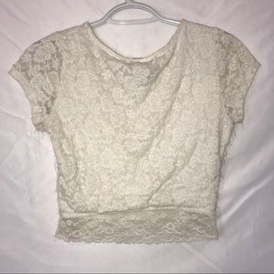 Forever 21 Tops - White lace crop top Forever 21 Tops - White lace crop top